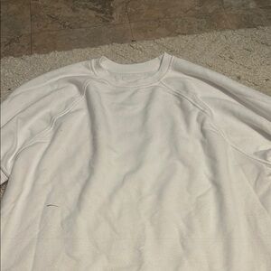 White Crewneck Sweatshirt. AIERE